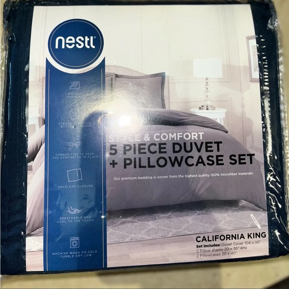 California King 5 Piece Duvet Set